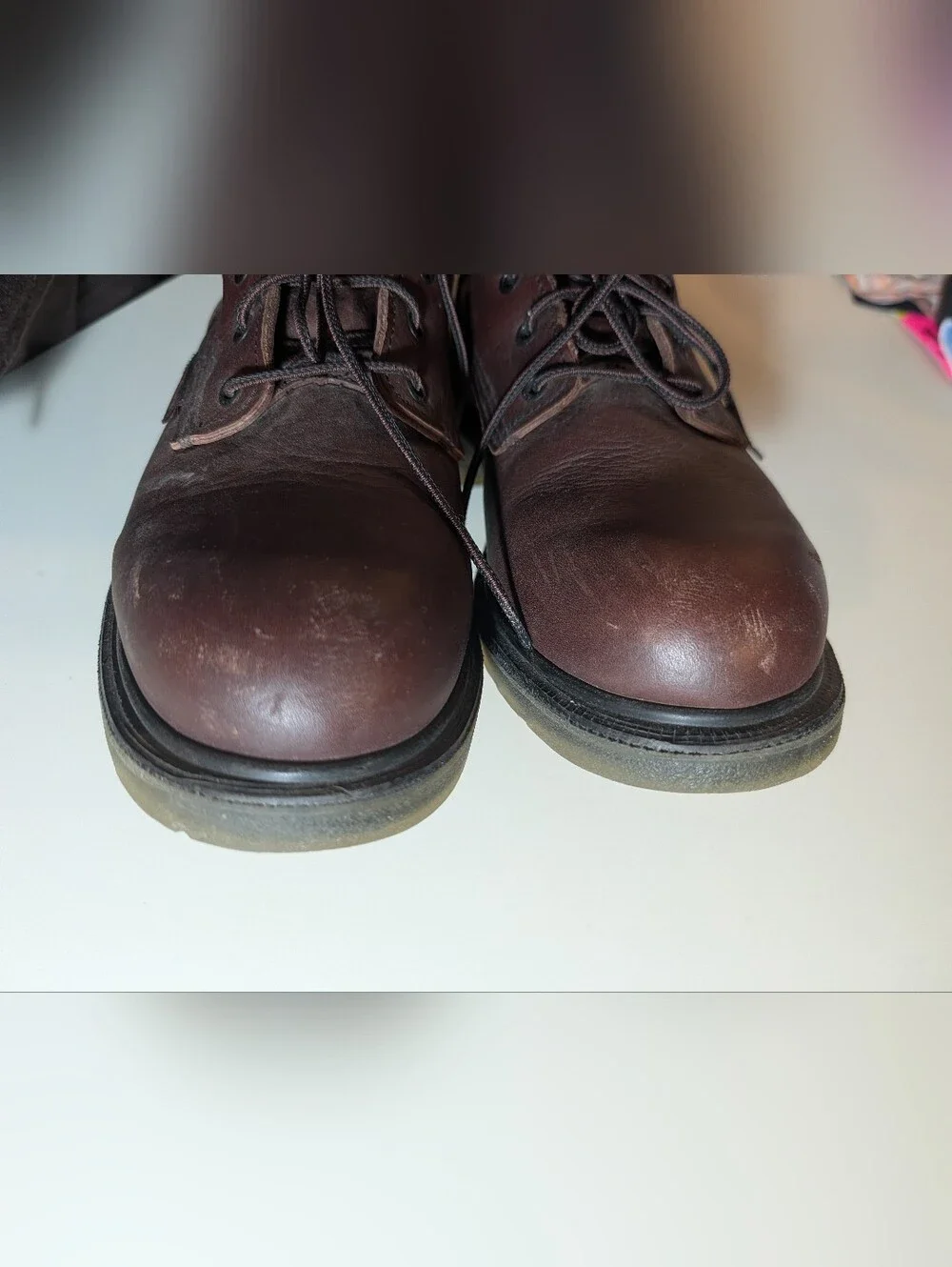 Red Wing Mens Super Sole 2.0 Soft Toe Model 606 Brown Leather Lace-Up Work Boots